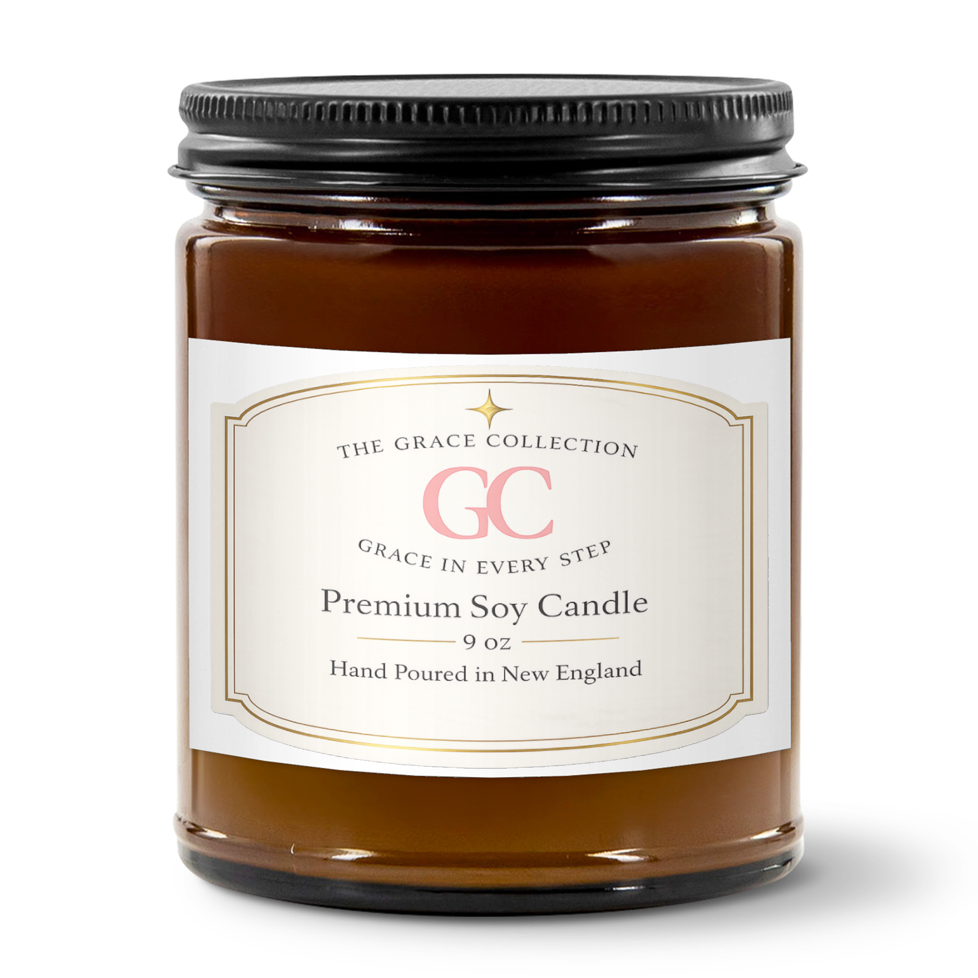 Premium Soy Candle – 9 oz Hand-Poured | The Grace Collection