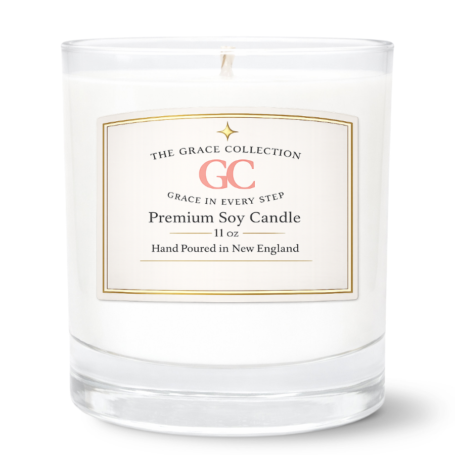 Premium Soy Candle – 11 oz Hand-Poured | The Grace Collection